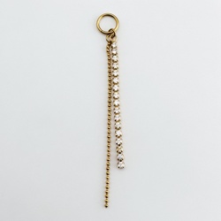 Dangle Crystal Chain Charm