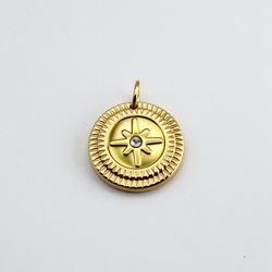 Compass Coin Charm