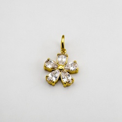Crystal Flower Charm