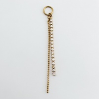 Dangle Crystal Chain Charm