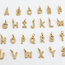 Crystal Letter Charm