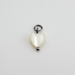 Pearl Heart Charm