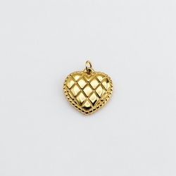 Quilted Heart Charm