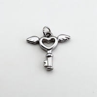 Winged Heart Key Charm