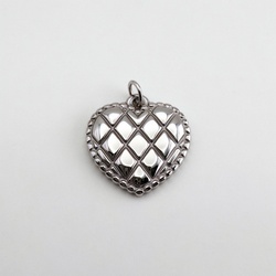Quilted Heart Charm