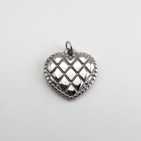 Quilted Heart Charm
