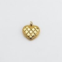 Quilted Heart Charm
